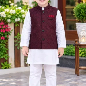 Kids Koti Panjabi 3-Piece Set